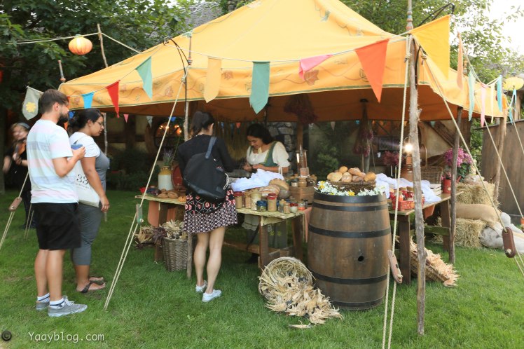 tents filled with food