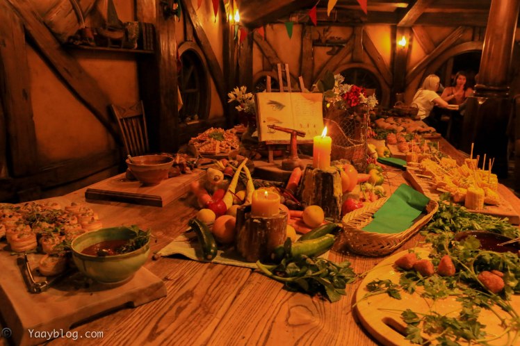 table spread at Hobbiton